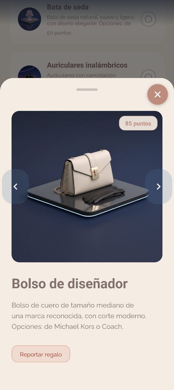 Ejemplo de tarjeta de regalo en Giftopus